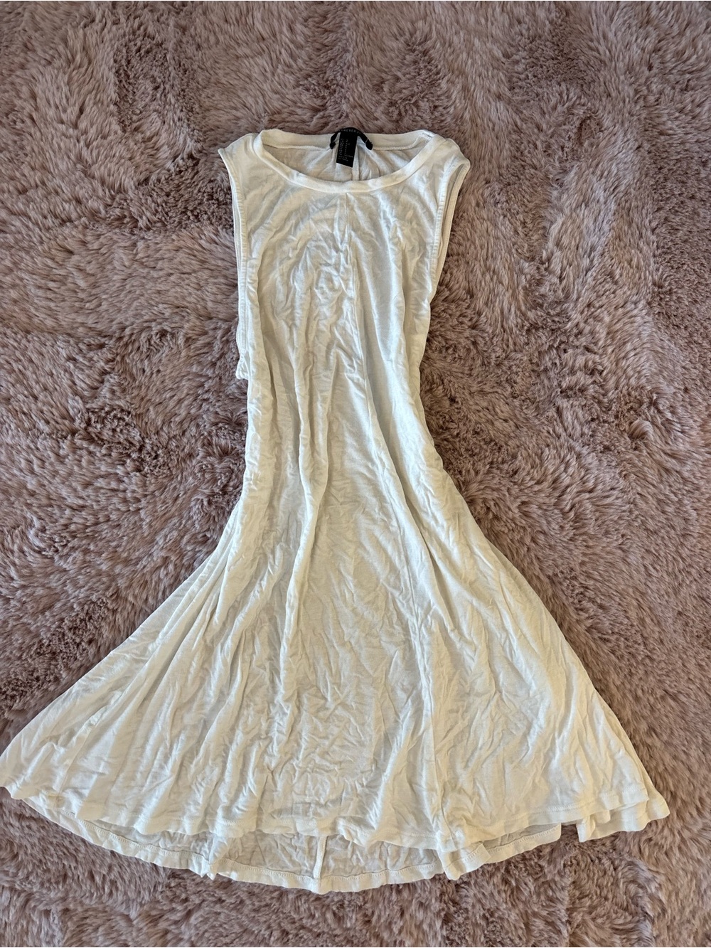 Sleeveless White Swing Dress